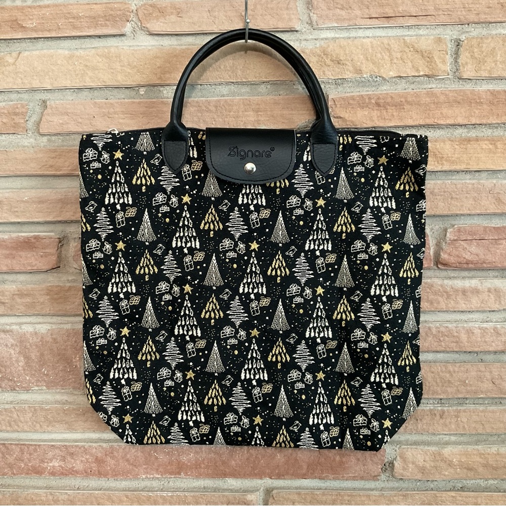 Signare Tapestry Christmas Tree Roll Up Tote